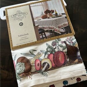 Beautiful John Derian tablecloth made out of cotton linen 60 x 104